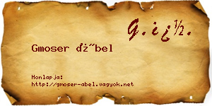 Gmoser Ábel névjegykártya